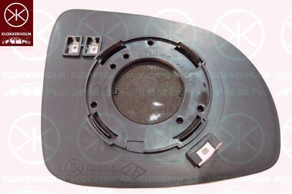 Veidrodėlio stiklas, išorinis veidrodėlis KLOKKERHOLM 32651066
