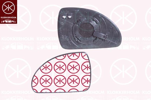 Veidrodėlio stiklas, išorinis veidrodėlis KLOKKERHOLM 32671063