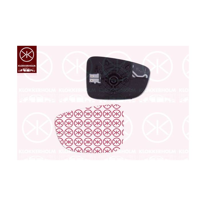 Veidrodėlio stiklas, išorinis veidrodėlis KLOKKERHOLM 34531064