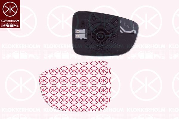 Veidrodėlio stiklas, išorinis veidrodėlis KLOKKERHOLM 34531064