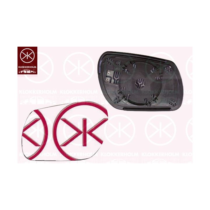 Veidrodėlio stiklas, išorinis veidrodėlis KLOKKERHOLM 34761061