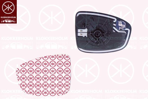 Veidrodėlio stiklas, išorinis veidrodėlis KLOKKERHOLM 34811063