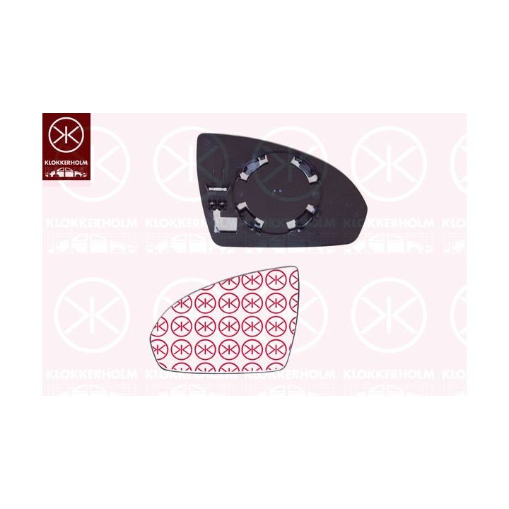 Veidrodėlio stiklas, išorinis veidrodėlis KLOKKERHOLM 35021065