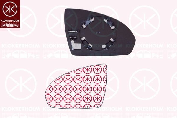 Veidrodėlio stiklas, išorinis veidrodėlis KLOKKERHOLM 35021066