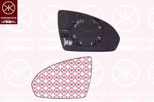 Veidrodėlio stiklas, išorinis veidrodėlis KLOKKERHOLM 35021067