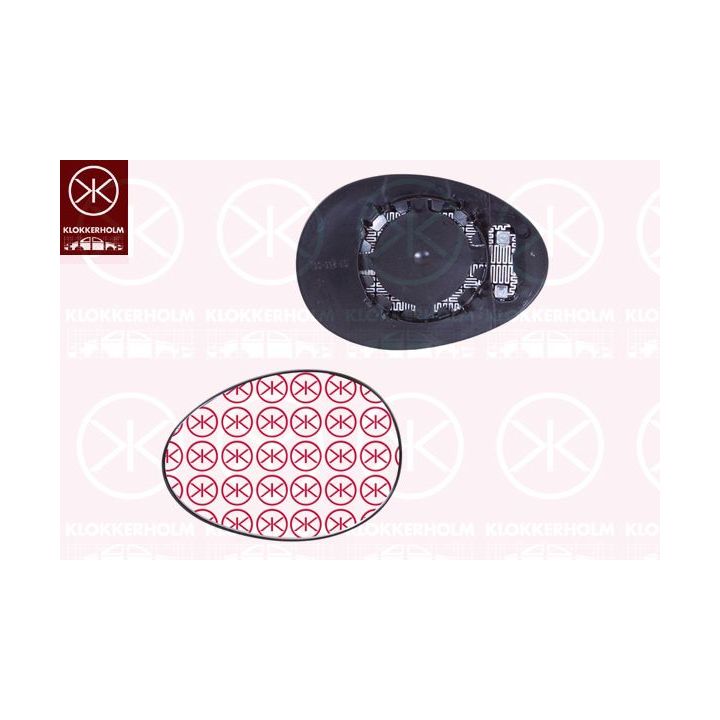 Veidrodėlio stiklas, išorinis veidrodėlis KLOKKERHOLM 40011064