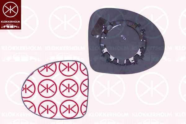 Veidrodėlio stiklas, išorinis veidrodėlis KLOKKERHOLM 60061061