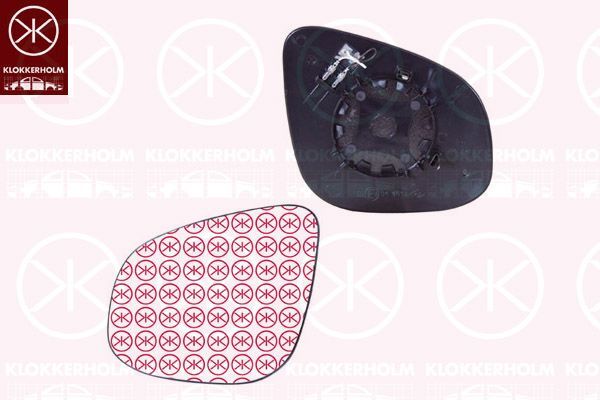 Veidrodėlio stiklas, išorinis veidrodėlis KLOKKERHOLM 60111064
