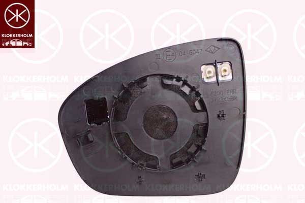 Veidrodėlio stiklas, išorinis veidrodėlis KLOKKERHOLM 60151062