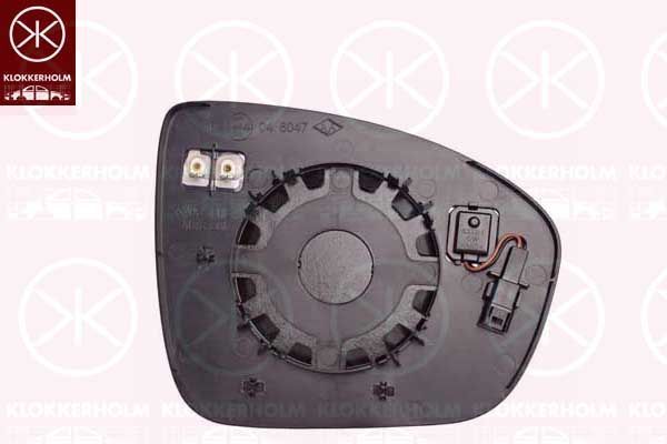 Veidrodėlio stiklas, išorinis veidrodėlis KLOKKERHOLM 60151063