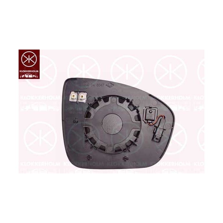 Veidrodėlio stiklas, išorinis veidrodėlis KLOKKERHOLM 60151064