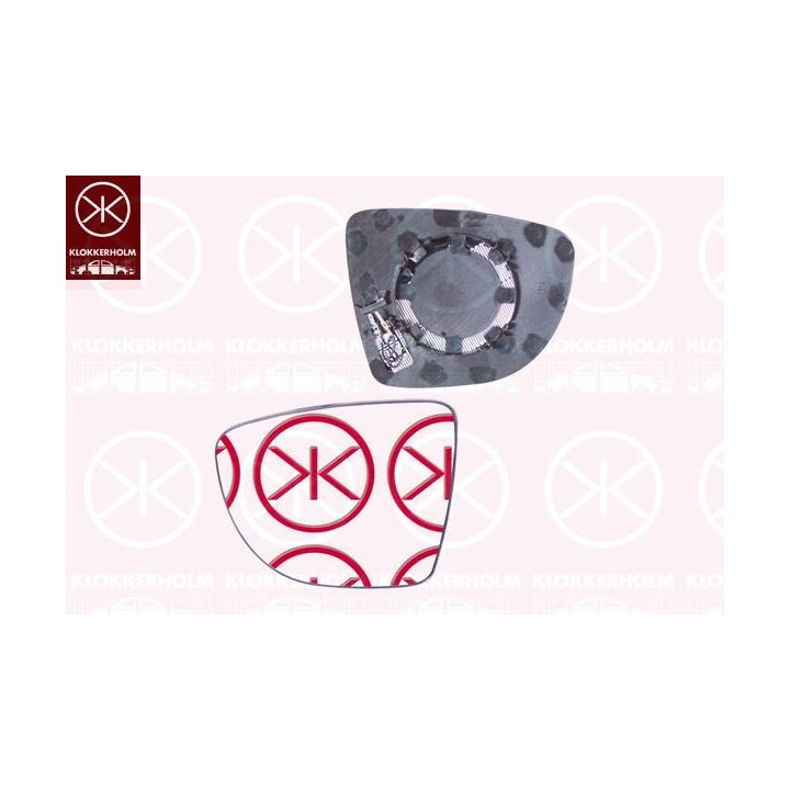 Veidrodėlio stiklas, išorinis veidrodėlis KLOKKERHOLM 60341062