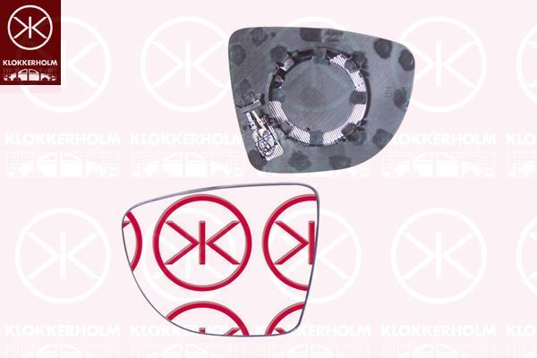 Veidrodėlio stiklas, išorinis veidrodėlis KLOKKERHOLM 60341062