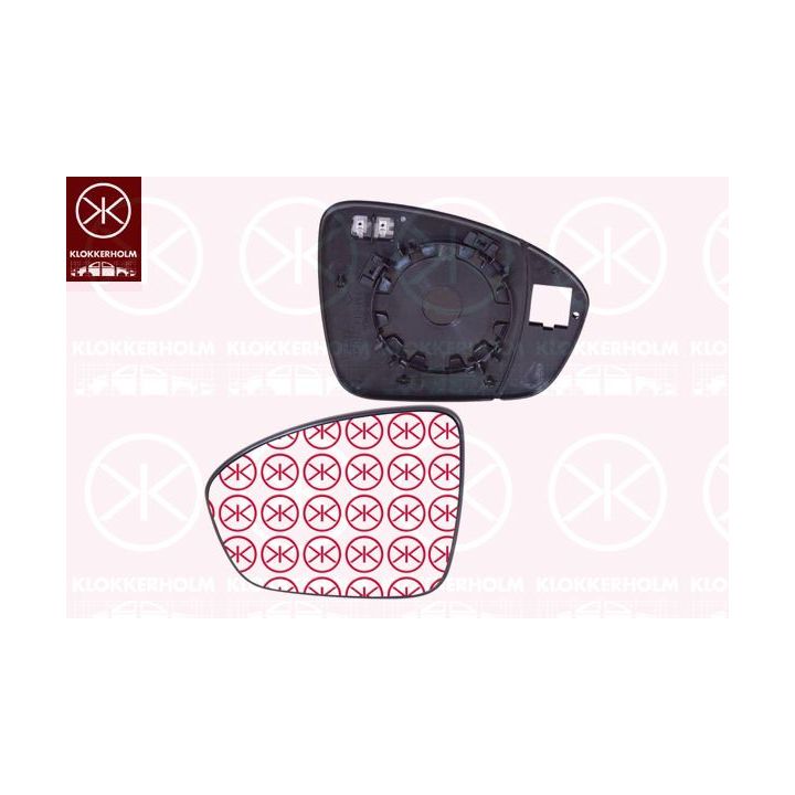 Veidrodėlio stiklas, išorinis veidrodėlis KLOKKERHOLM 60461062