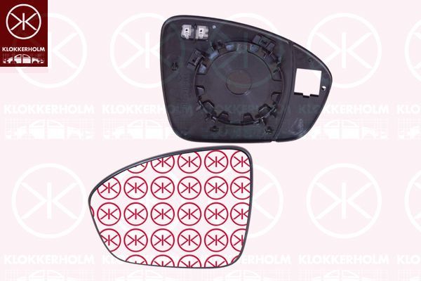 Veidrodėlio stiklas, išorinis veidrodėlis KLOKKERHOLM 60461062