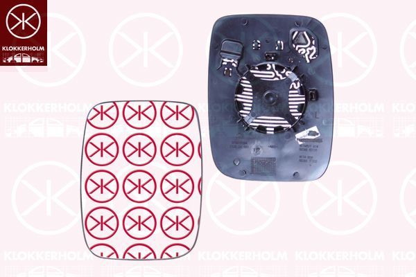 Veidrodėlio stiklas, išorinis veidrodėlis KLOKKERHOLM 60631066