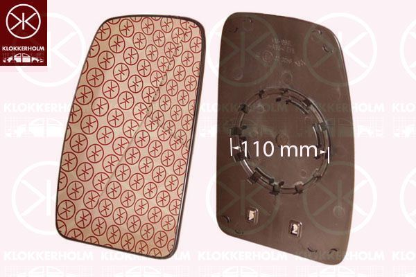 Veidrodėlio stiklas, išorinis veidrodėlis KLOKKERHOLM 60881063