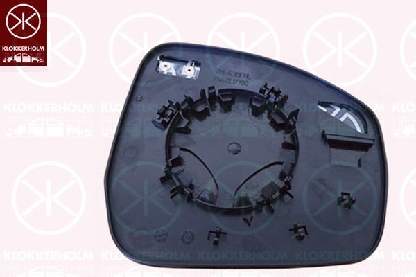 Veidrodėlio stiklas, išorinis veidrodėlis KLOKKERHOLM 64221063