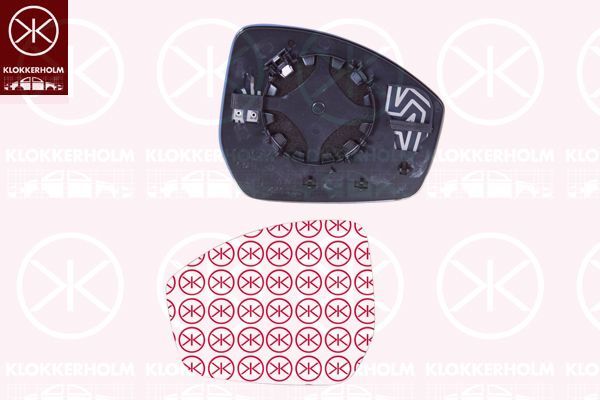Veidrodėlio stiklas, išorinis veidrodėlis KLOKKERHOLM 64241061
