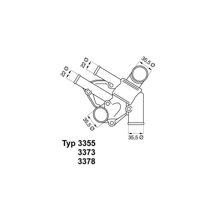 Termostatas, aušinimo skystis BorgWarner (Wahler) 3373.80D