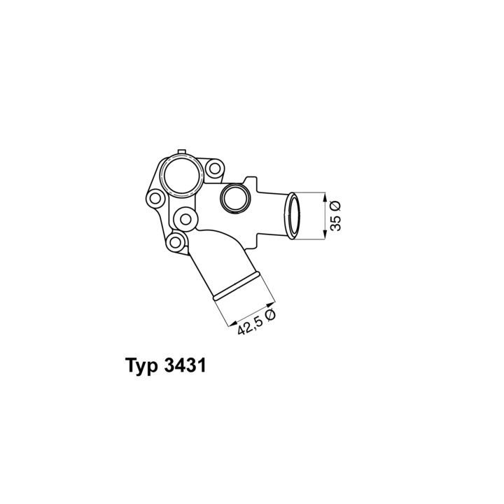 Termostatas, aušinimo skystis BorgWarner (Wahler) 3431.80D