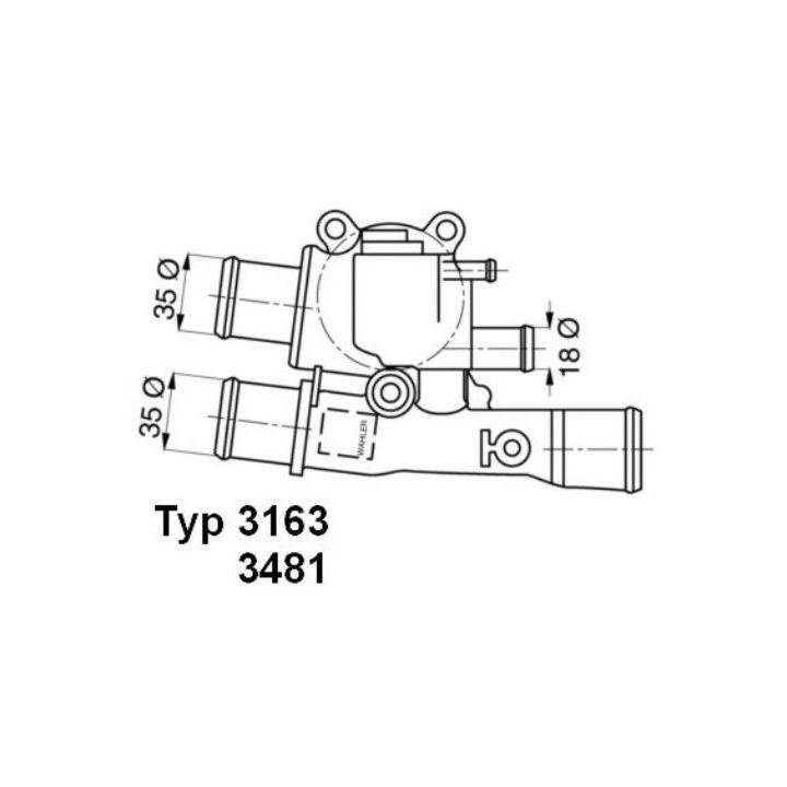 Termostatas, aušinimo skystis BorgWarner (Wahler) 3481.88D