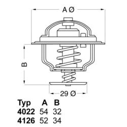 Termostatas, aušinimo skystis BorgWarner (Wahler) 4022.82D1