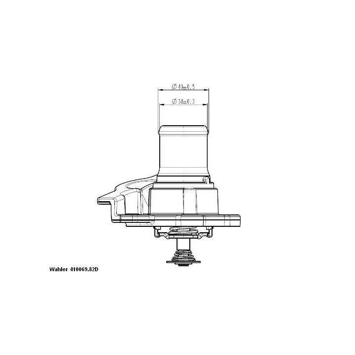 Termostatas, aušinimo skystis BorgWarner (Wahler) 410069.82D