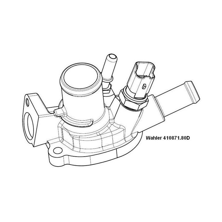 Termostatas, aušinimo skystis BorgWarner (Wahler) 410871.80D