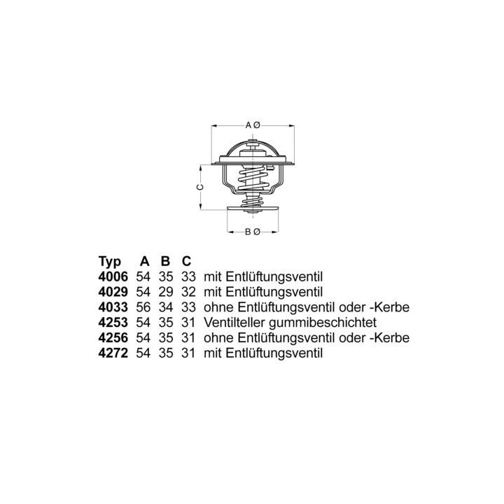Termostatas, aušinimo skystis BorgWarner (Wahler) 4256.83D60
