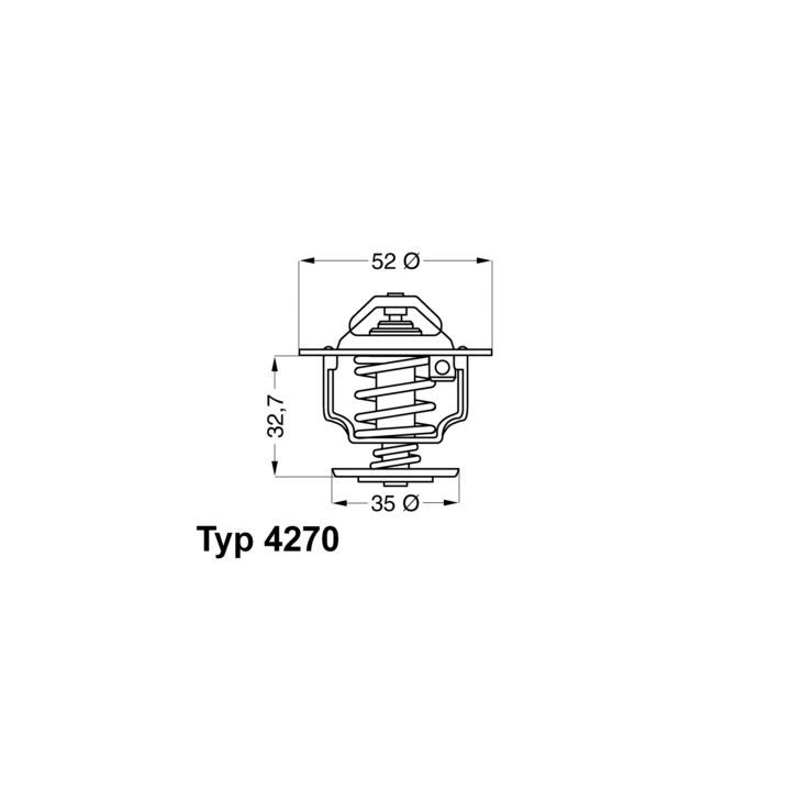 Termostatas, aušinimo skystis BorgWarner (Wahler) 4270.88D