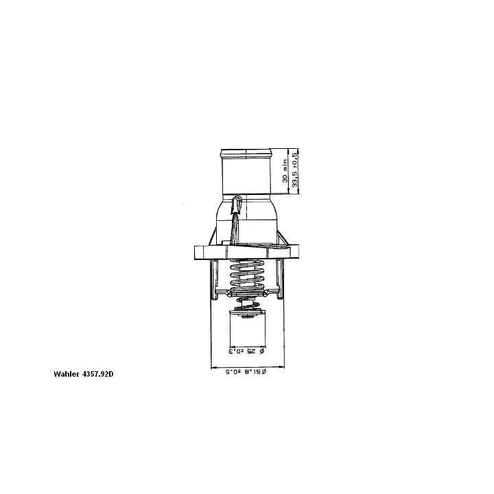 Termostatas, aušinimo skystis BorgWarner (Wahler) 4357.92D