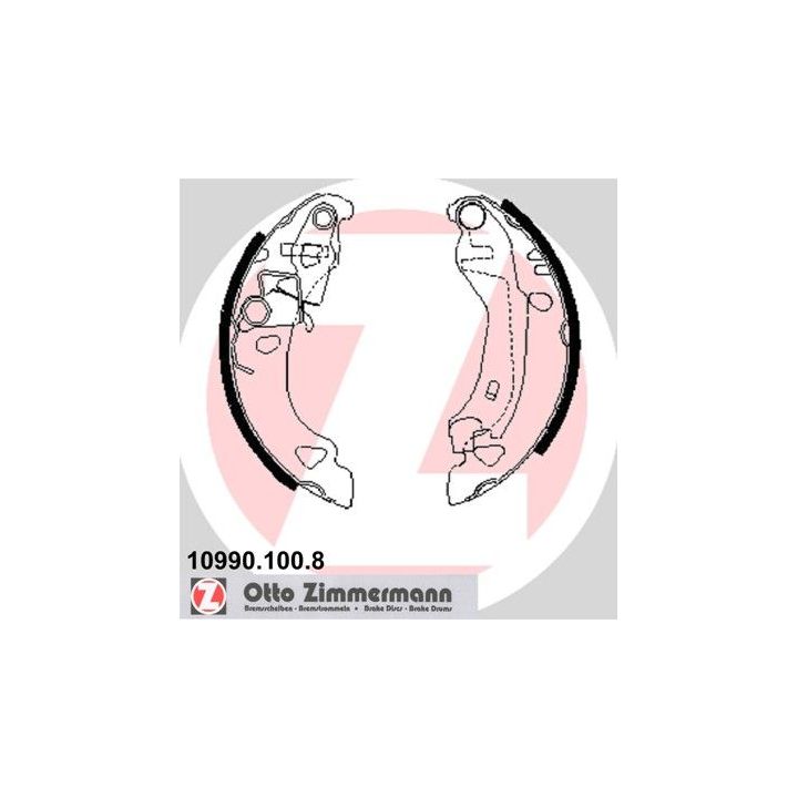 Stabdžių trinkelių komplektas ZIMMERMANN 10990.100.8