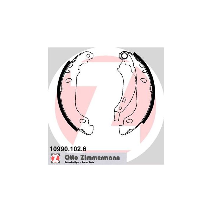 Stabdžių trinkelių komplektas ZIMMERMANN 10990.102.6