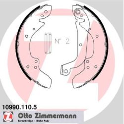 Stabdžių trinkelių komplektas ZIMMERMANN 10990.110.5