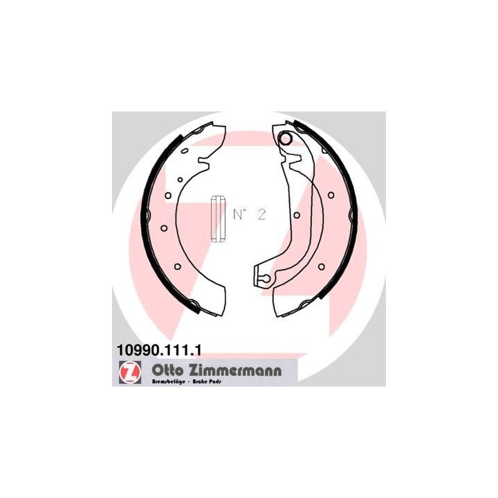 Stabdžių trinkelių komplektas ZIMMERMANN 10990.111.1