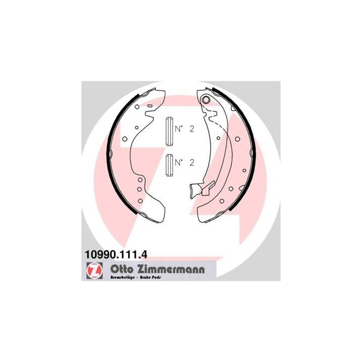 Stabdžių trinkelių komplektas ZIMMERMANN 10990.111.4