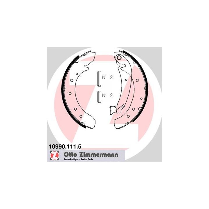 Stabdžių trinkelių komplektas ZIMMERMANN 10990.111.5