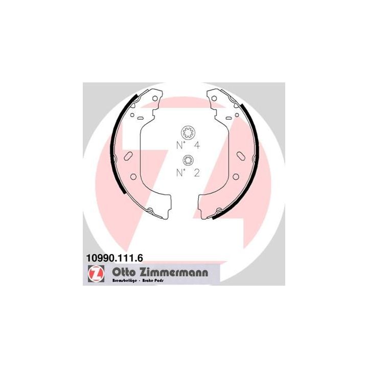 Stabdžių trinkelių komplektas ZIMMERMANN 10990.111.6