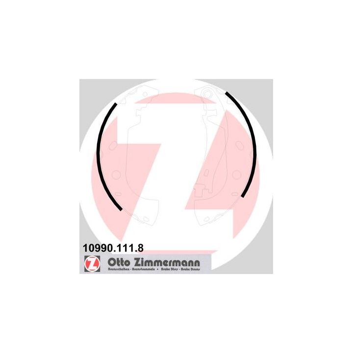 Stabdžių trinkelių komplektas ZIMMERMANN 10990.111.8