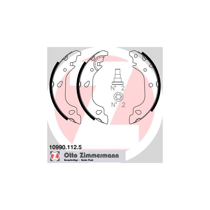 Stabdžių trinkelių komplektas ZIMMERMANN 10990.112.5