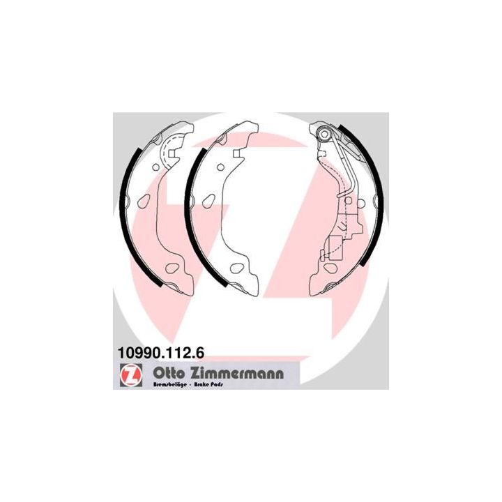 Stabdžių trinkelių komplektas ZIMMERMANN 10990.112.6