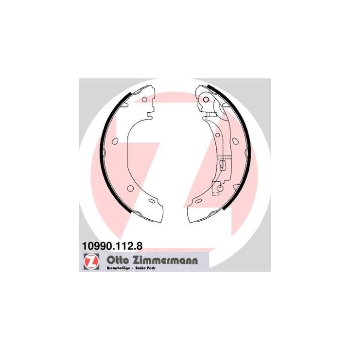 Stabdžių trinkelių komplektas ZIMMERMANN 10990.112.8