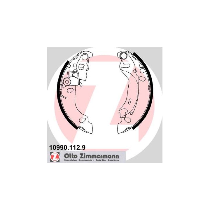Stabdžių trinkelių komplektas ZIMMERMANN 10990.112.9