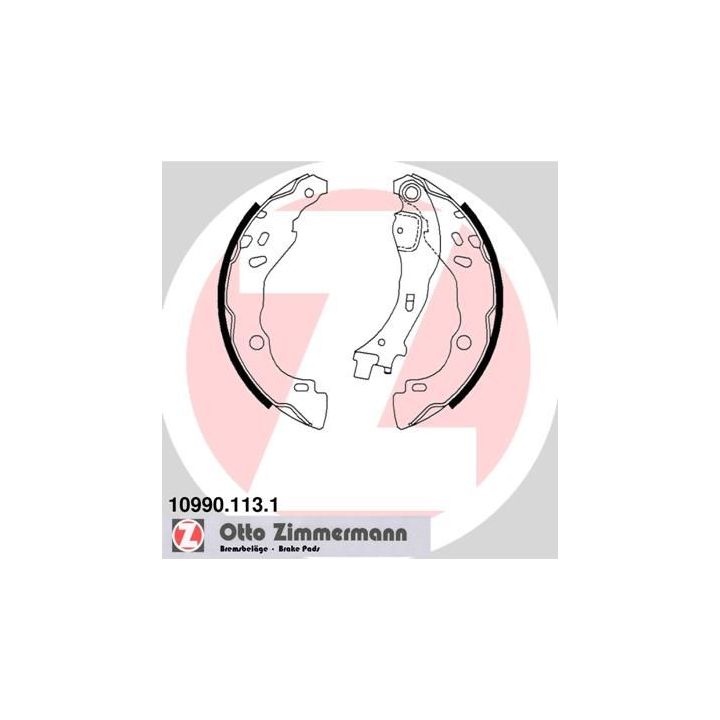Stabdžių trinkelių komplektas ZIMMERMANN 10990.113.1
