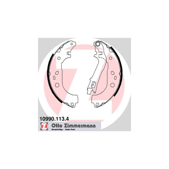 Stabdžių trinkelių komplektas ZIMMERMANN 10990.113.4
