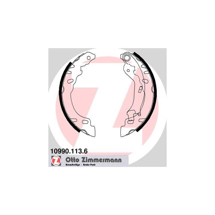 Stabdžių trinkelių komplektas ZIMMERMANN 10990.113.6