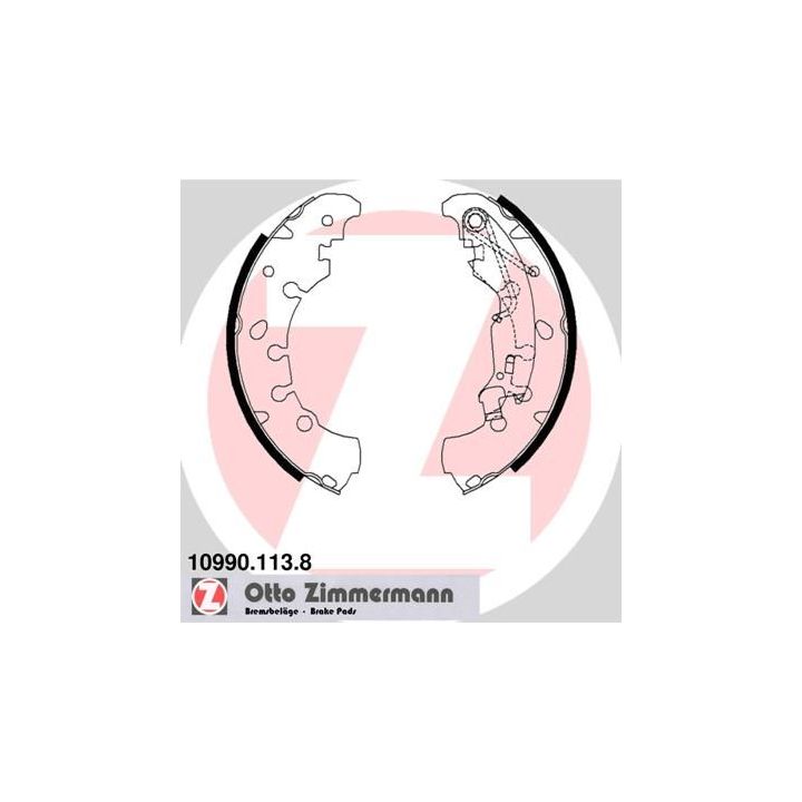 Stabdžių trinkelių komplektas ZIMMERMANN 10990.113.8