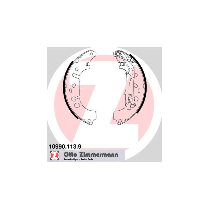 Stabdžių trinkelių komplektas ZIMMERMANN 10990.113.9