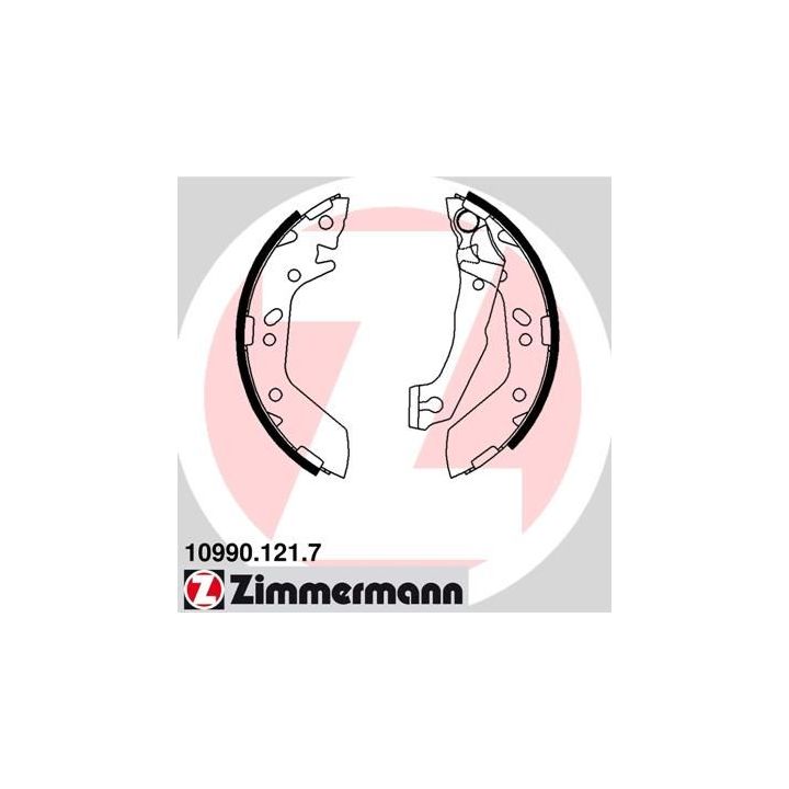 Stabdžių trinkelių komplektas ZIMMERMANN 10990.121.7